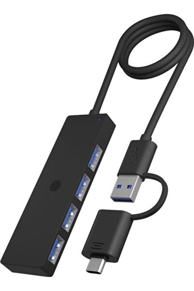 RaidSonic Icy Box Εξωτερικό USB Hub IB-HUB1424-C3 4 Θύρες USB 3.2 Gen1 Μαύρο