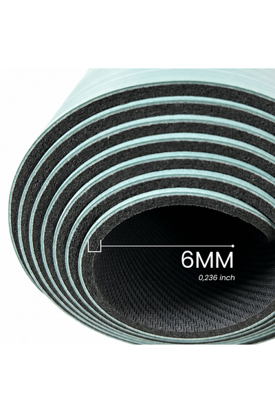 Rebuwo Doğal Kauçuk Tabanlı Kaydırmaz Yoga ve Pilates Matı 5 mm - Sage Blue