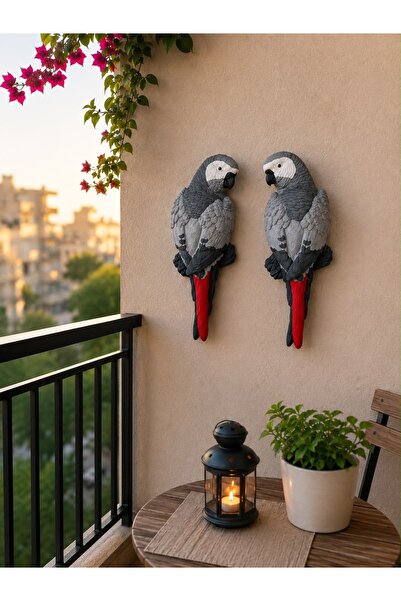 BUBUHOMEDECOR Jako Afrika gri Papağan