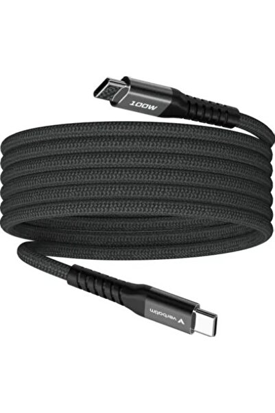 Verbatim Καλώδιο USB 2.0 USB-C Αρσενικό σε USB-C Αρσενικό 100W Σπιράλ Μαγνητι...
