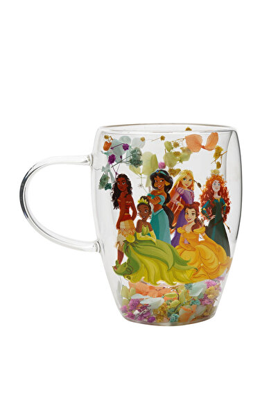 Widdop & Co Cană de sticlă decorativă florală Prințese Disney