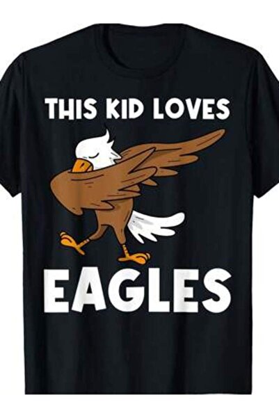 26LIK Cool Eagle Boys Dabbing Bald Flying Animal T-Shirt