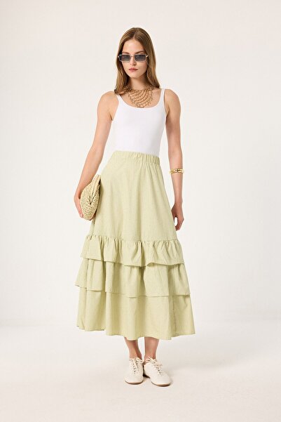 Touché Privé Stone Skirt with Elastic Waist