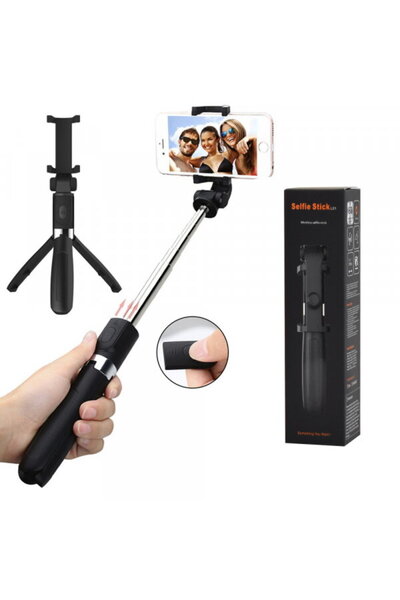 Techsuit Selfie Stick Bluetooth L01s, Universal, Negru