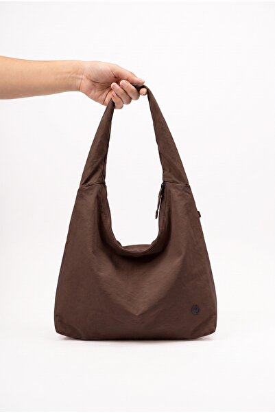 LuviShoes Lyra Brown Technical Fabric Women's Shoulder Bag