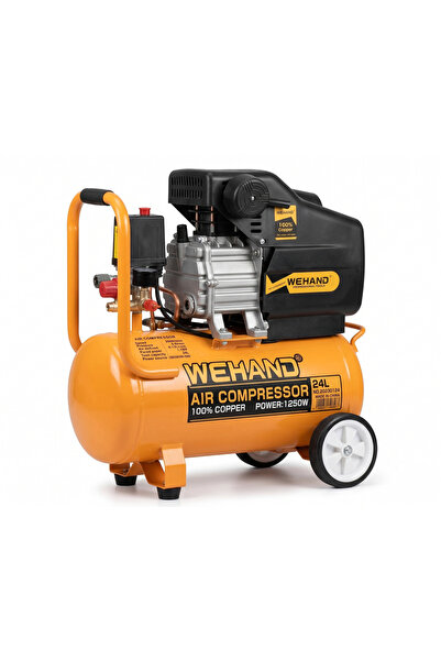 wehand 24L Electric Air Compressor â€“ 1.7 HP Heavy Duty Portable Air Pump, 0...