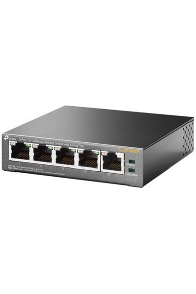TP-LINK Διακόπτης 5 θυρών (4 PoE) TL-SF1005P V1.0 10/100 Mbps