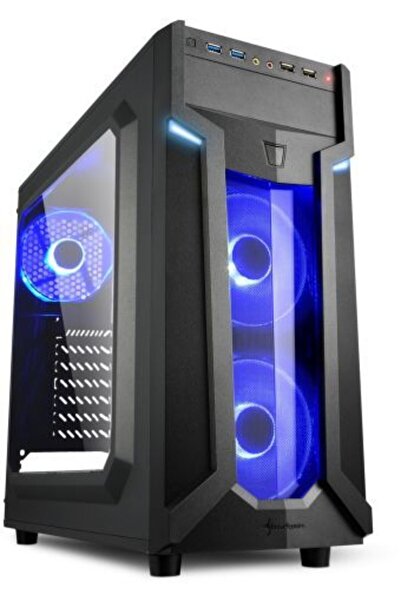 SHARKOON VG6-W Μπλε Midi Tower χωρίς τροφοδοτικό Μαύρο/Μπλε