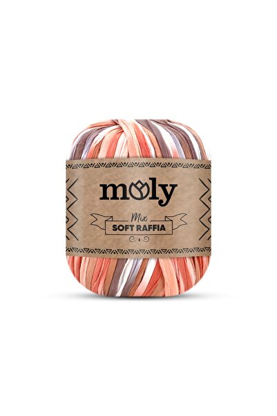 Moly Soft Raffia Mix Ipek Kağıt Çanta Supla Runner Batik Rafya İp 50gr | SRM23 |