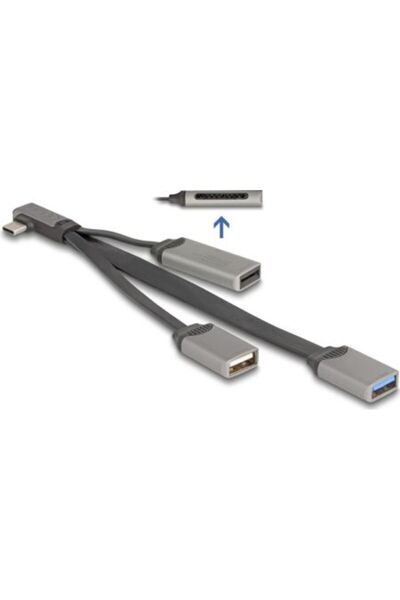DELOCK Εξωτερικό USB Hub 64303 με αναγνώστη καρτών και υποδοχή USB Type-C, Γκρι