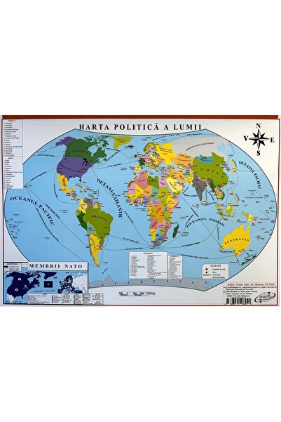 CARTA ATLAS GROUP Harta de perete: Harta lumii. Pliata - Marius Lungu