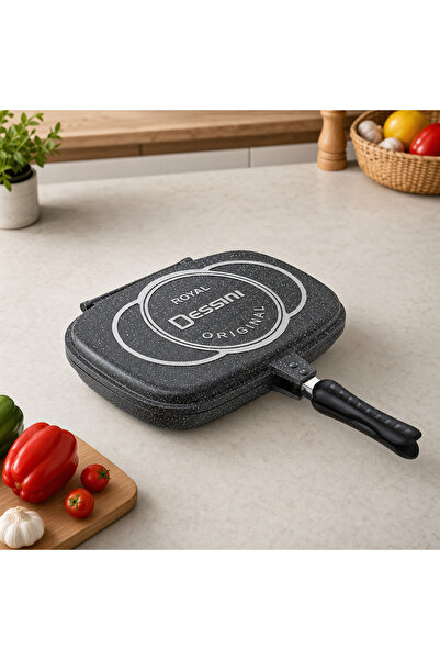 MODALITE Tigaie dublă grill din aluminiu, 36 cm, antiaderentă Whitford, finis...