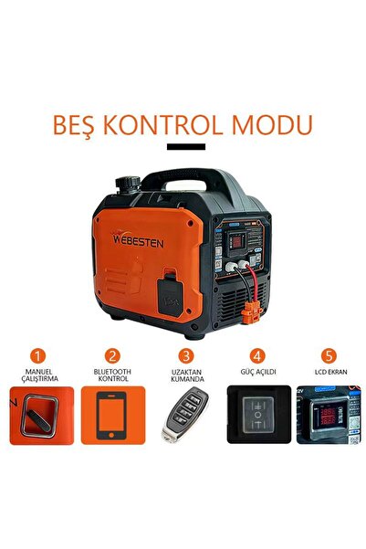 WEBESTEN 24V DC PORTATİF JENERATÖR 1800W (24V AKÜ DOLDURUR)