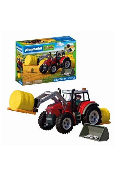 Playmobil Jucarie de rol Tractor cu baloti de fan