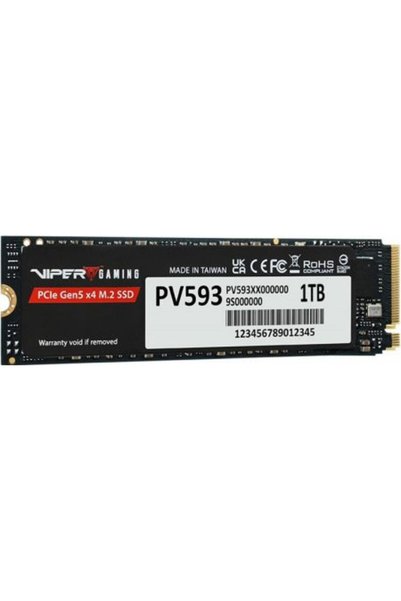 Patriot 1TB Viper Gaming PV593P1TBM28H Μονάδα Στερεάς Κατάστασης PCI-E SSD M.2