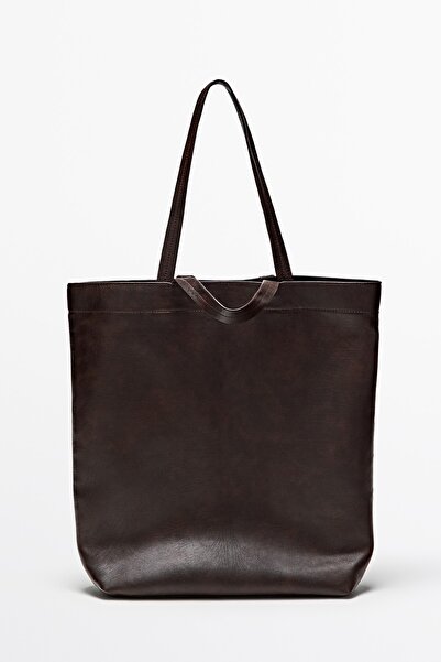 Massimo Dutti Napa deri tote çanta