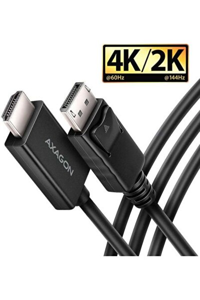 Axagon Καλώδιο DisplayPort 1.4 Αρσενικό σε HDMI 2.0b Αρσενικό 4K/60Hz 1.8 μ. ...