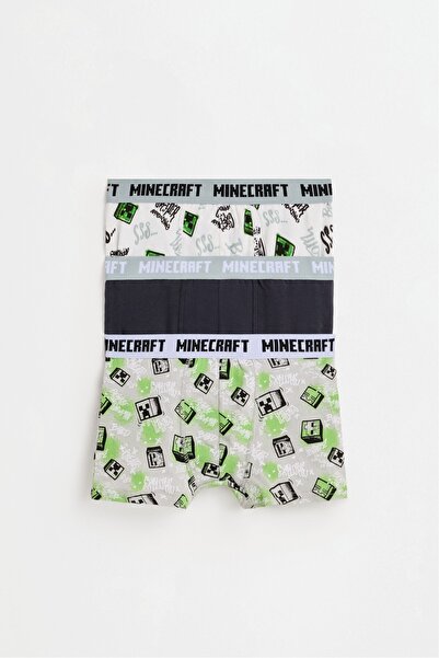 LEFTIES 3'lü Minecraft boxer paketi