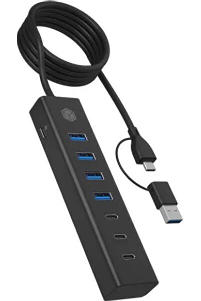 RaidSonic Icy Box Εξωτερικό USB Hub IB-HUB1737-C3 7 Θύρες USB 3.2 Gen 1 Type-...