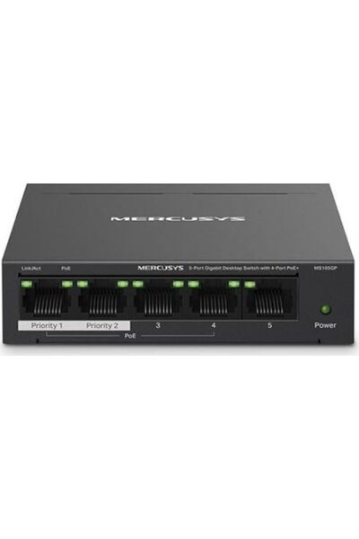 Mercusys Διακόπτης 5 θυρών (4 PoE+) MS105GP 1 Gbps