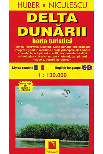 Niculescu Delta Dunarii. Harta turistica