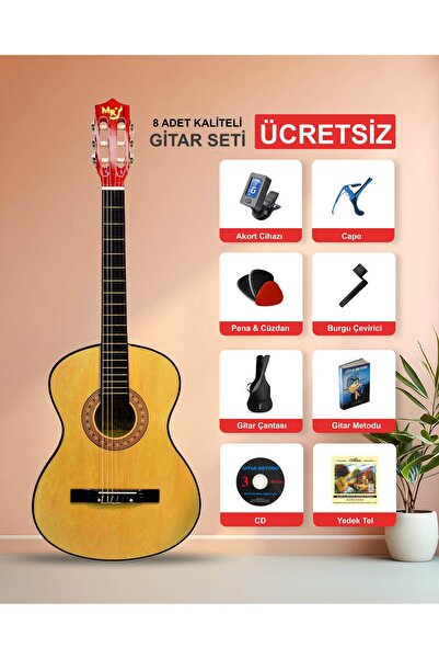 Manuel Raymond Natural Renk Klasik Gitar Seti