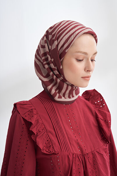 ARMANDA ŠAROVI NOMADSKIH LINIJA UDEŠAVAJU ŠAL TENCEL EDIT - BURGUNDIJA