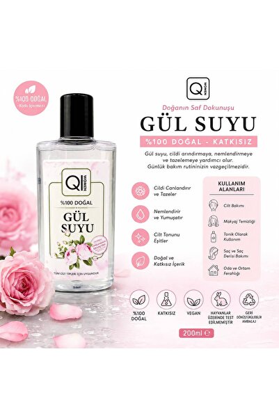 Qiwomen QI WOMEN %100 DOĞAL GÜL SUYU