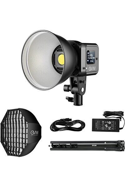 GVM LED видео лампа SD80D 80W двуцветна, постоянна COB светлина CRI 97+, 2700...