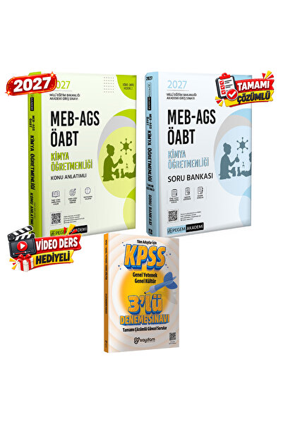 Pegem Akademi Yayıncılık 2027 MEB AGS ÖABT Kimya Öğretmenliği Video Ders Hedi...