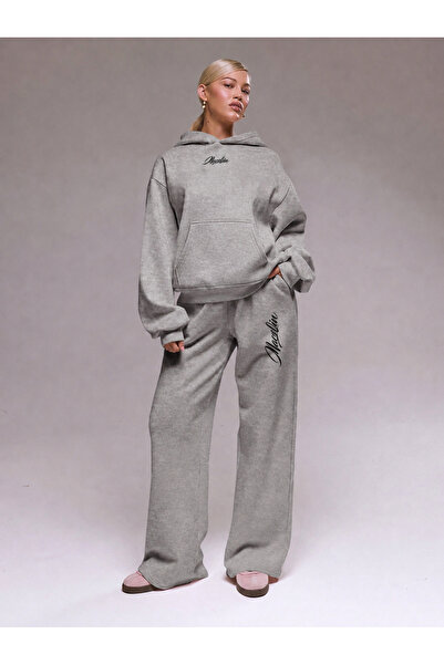 macklin Unisex Women's and Men's Design Text Printed Oversize 3 Thread Hooded...