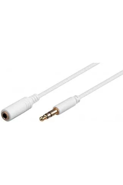 goobay Extension cable 0.5m white Jack 3.5 mm 3 pin female – Jack 3.5 mm 3 pi...
