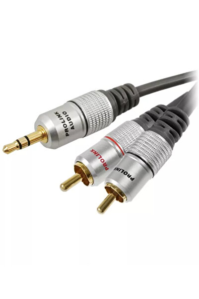 Prolink Cablu Jack 3.5 mm tată la 2x RCA tată, 15m, negru