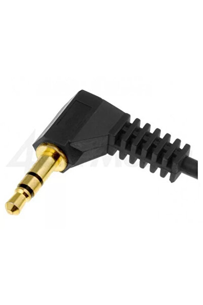 4CarMedia Gold-plated Jack 3.5 mm 3-pin angled male-to-male cable 0.8m black