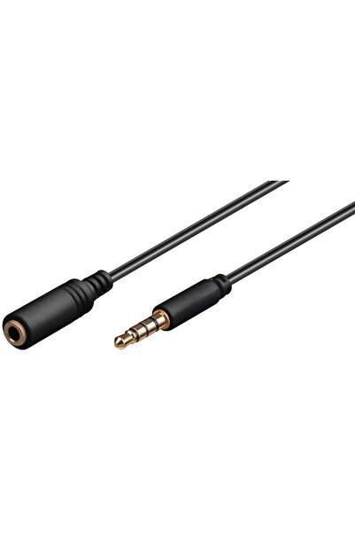 goobay Cablu prelungitor 0,5m Mufă tată Jack 3,5 mm cu 4 pini – Mufă mamă Jac...