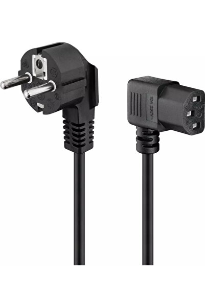 goobay Cablu de alimentare PC Schuko 90 de grade – CCE 90 de grade 3m