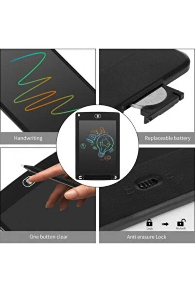 Generic Tabletă grafică pentru scris și desenat, buton de ștergere automată, 8,5 inch, stilou special inclus