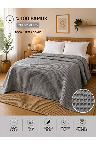 Dotamess 100% Cotton Honeycomb Pique Double Size 200X230 cm – Breathable Soft...