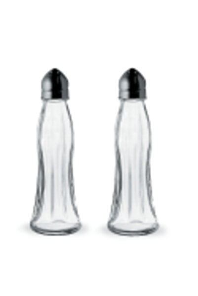 Paşabahçe Set solniță și piperniță din sticlă Pasabahce Black&White 350 ml