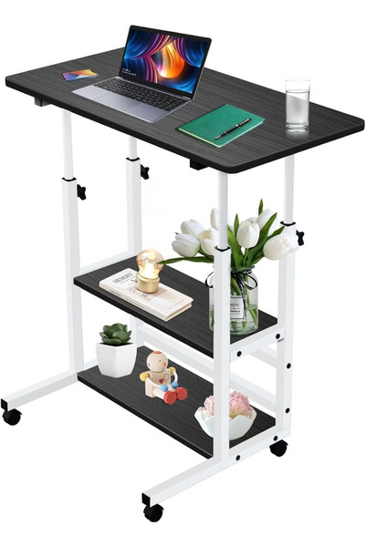 GGEROU Mobile Standing Desk Adjustable Height On Wheels with Storage,Alternat...