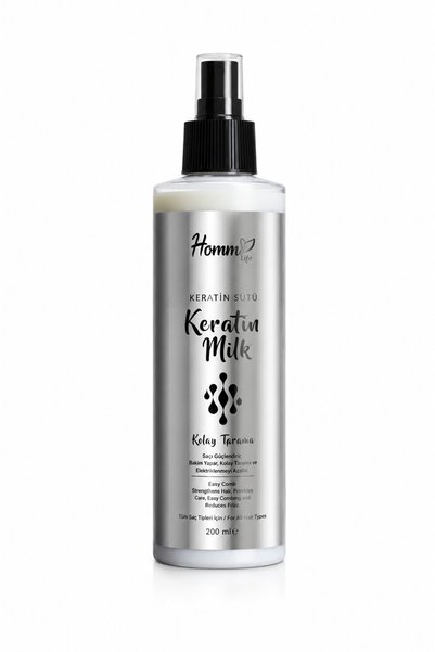 HOMM CLEAN HOMM LIFE Keratin Sütü Sprey 200 ML – Keratinli Saç Bakım Spreyi, ...