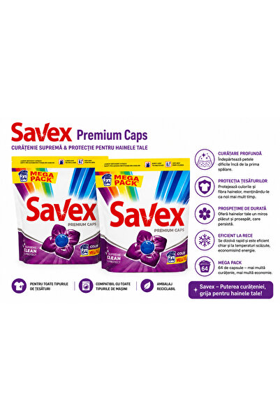 Generic Brand Pachet Promo Detergent Rufe Capsule Premium Caps Color, 2 x Meg...