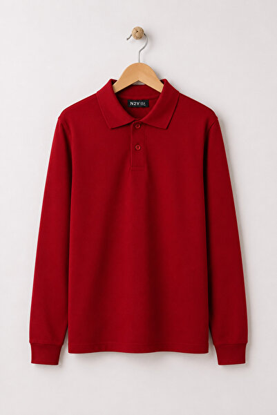 Çelix Kids Boys' Polo Collar Long Sleeve School T-Shirt - Cotton Breathable F...