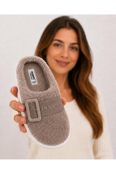 redtan Women's Mink Plush Slippers with Furry Buckle, Warm Sole, Comfortable ...