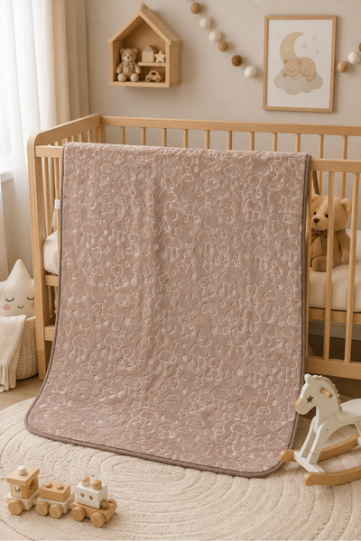 Bella Home Dinarsu Embossed Baby Blanket |   100X120 cm |   Soft, Warm and Co...