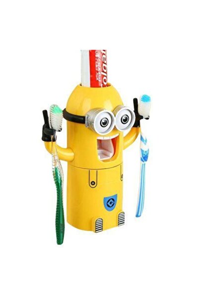 OEM Dozator de pastă de dinți Minion cu suport pentru 2 periuțe de dinți