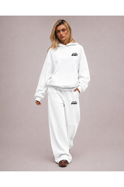 macklin Unisex Women's and Men's Sports Letter Printed Oversize 3 Thread Hood...