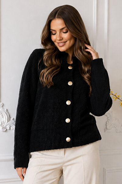 benguen Buttoned Beard Cardigan N3327 Black