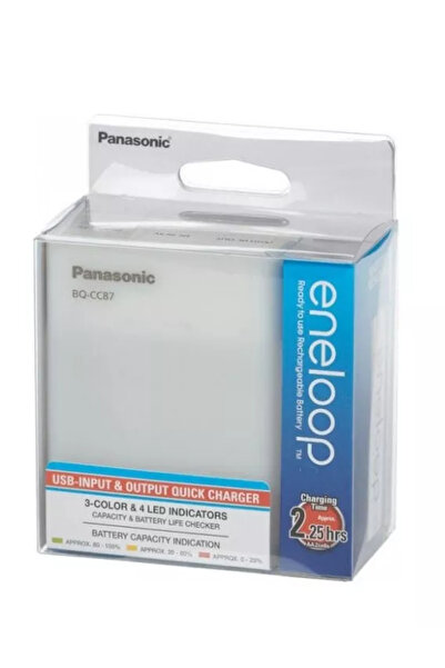 PANASONIC Φορτιστής και ενισχυτής USB Eneloop περιλαμβάνει 4 μπαταρίες AA(R6)...