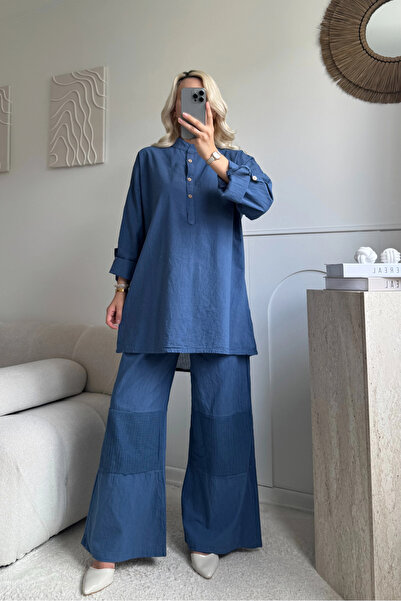 SUMEF Indigo Mesh Detailed Hakim Collar Standard Size 38/48 Compatible 100% C...
